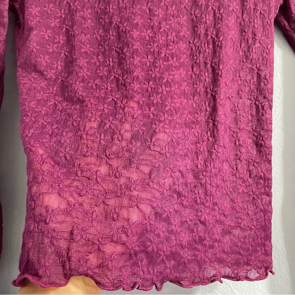 INTIMATELY Free people FROM THE START MOCKNECK LAYERING top sheer lace mesh